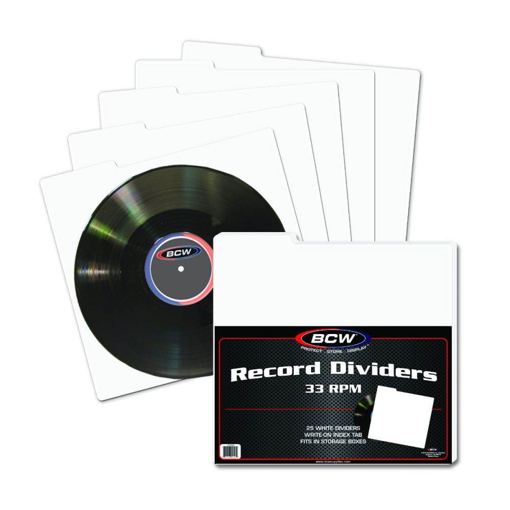 33 RPM Record Dividers - White
