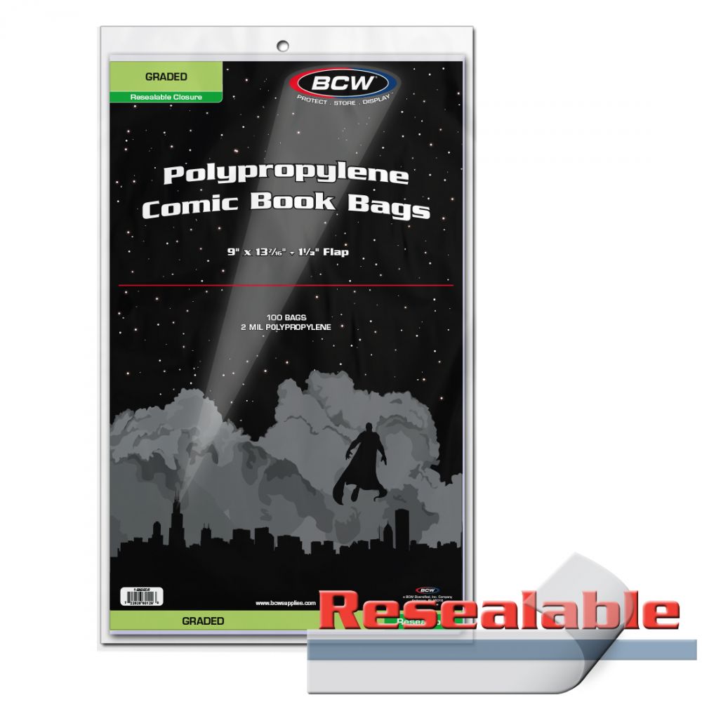 Resealable Bag for Graded Comics - 9 X 13 7/16