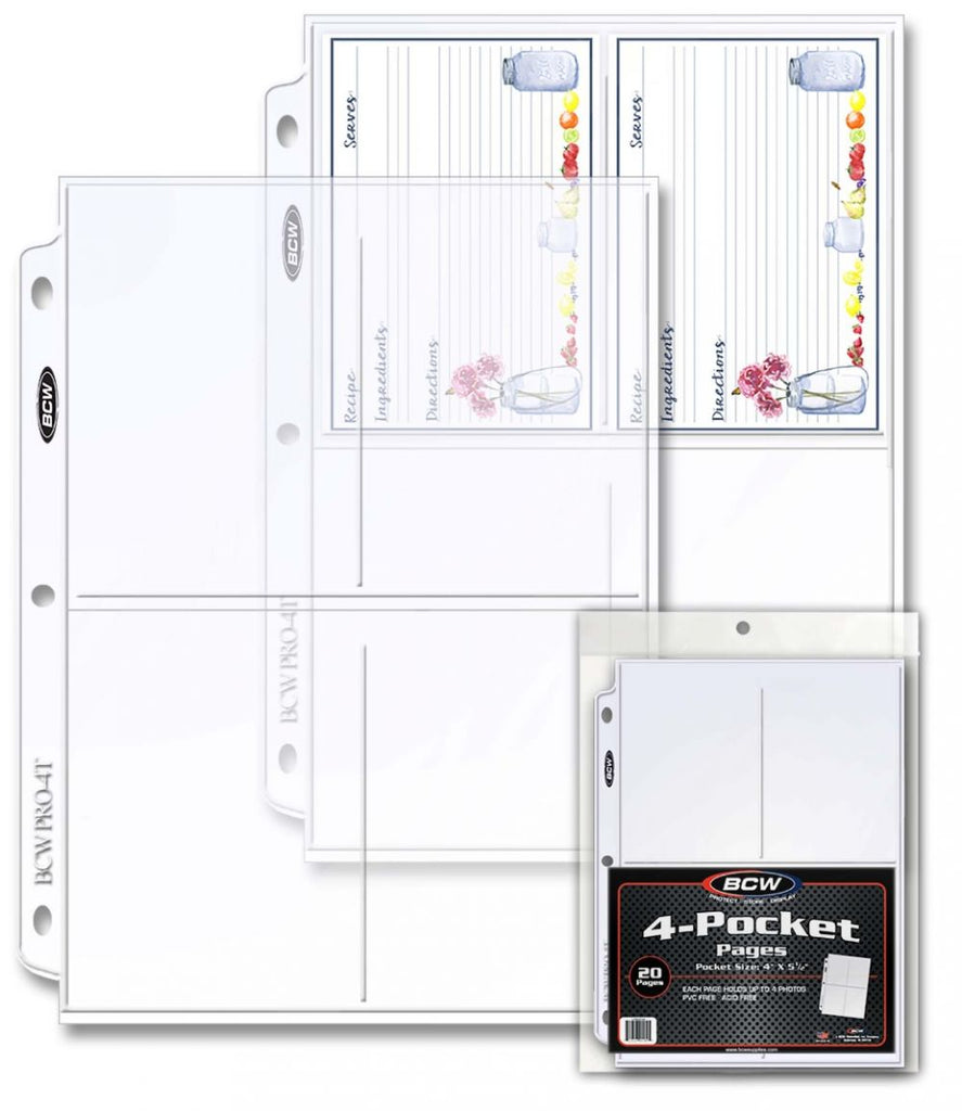 Pro 4-Pocket Photo Page (20 CT. Pack)