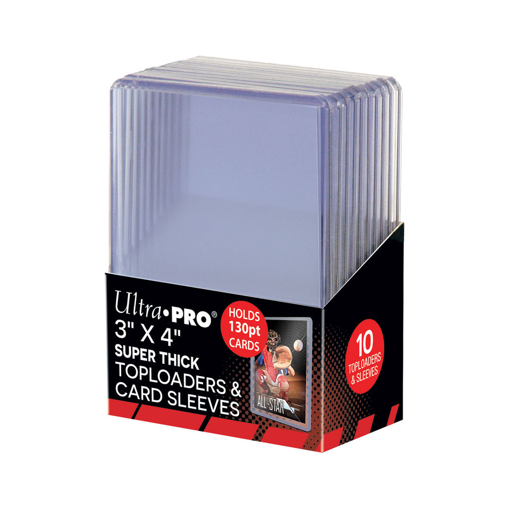 Ultra Pro 3" X 4" Super Thick 130PT Toploader with Thick Card Sleeves ( 10ct and 20ct )