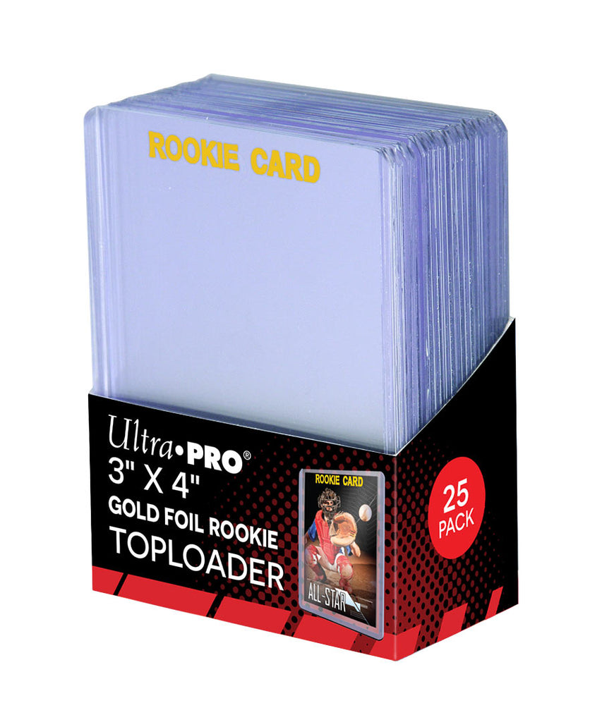 Ultra Pro 3" X 4" Rookie Gold Toploader 25ct