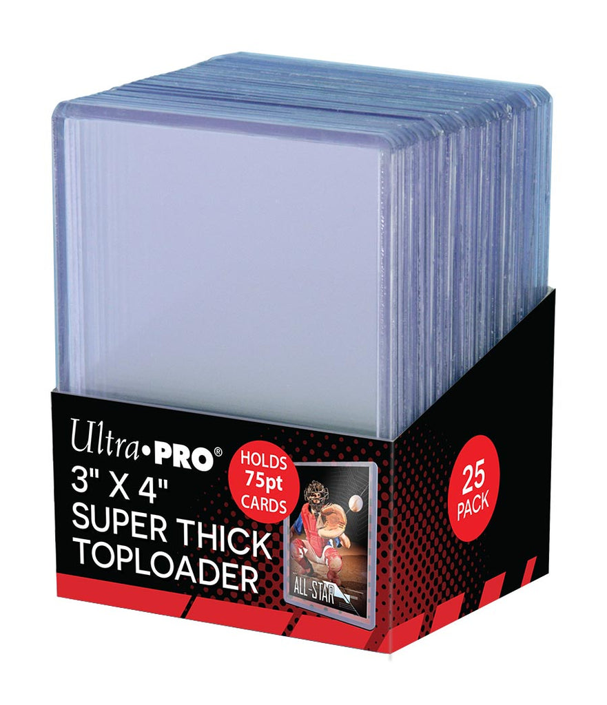 Ultra Pro 3" X 4" Thick 75PT Toploader 25ct