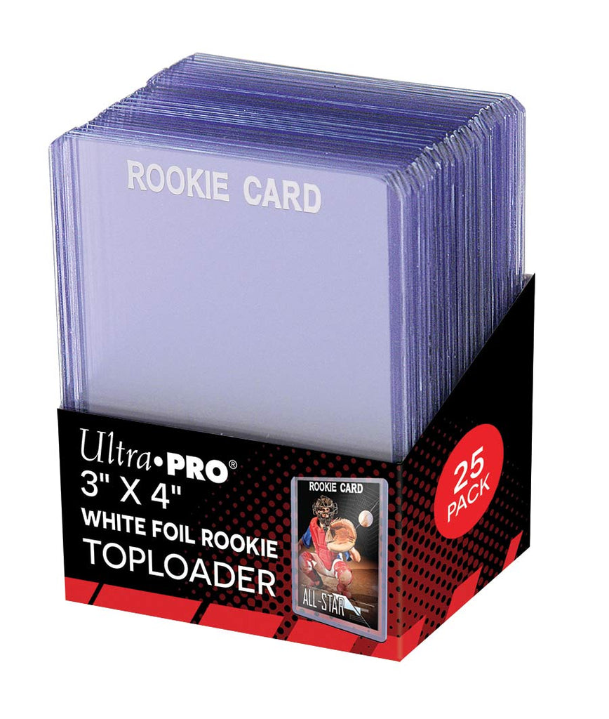 Ultra Pro 3" X 4" Rookie White Toploader 25ct