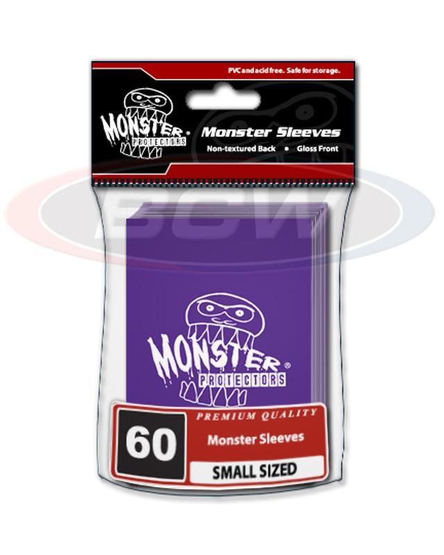 Glossy Sleeves - Small - Monster Logo - Purple