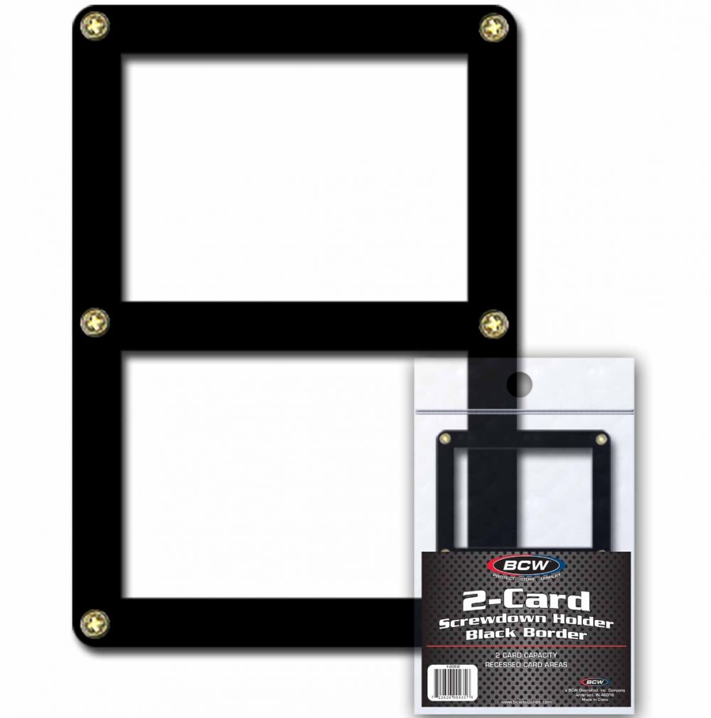 2 Card Screwdown holder - Black Border