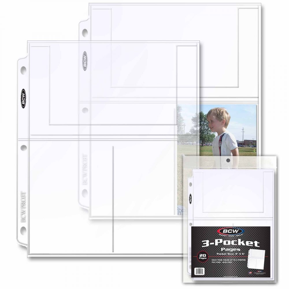 Pro 3-Pocket Photo Page (20 CT. Pack)