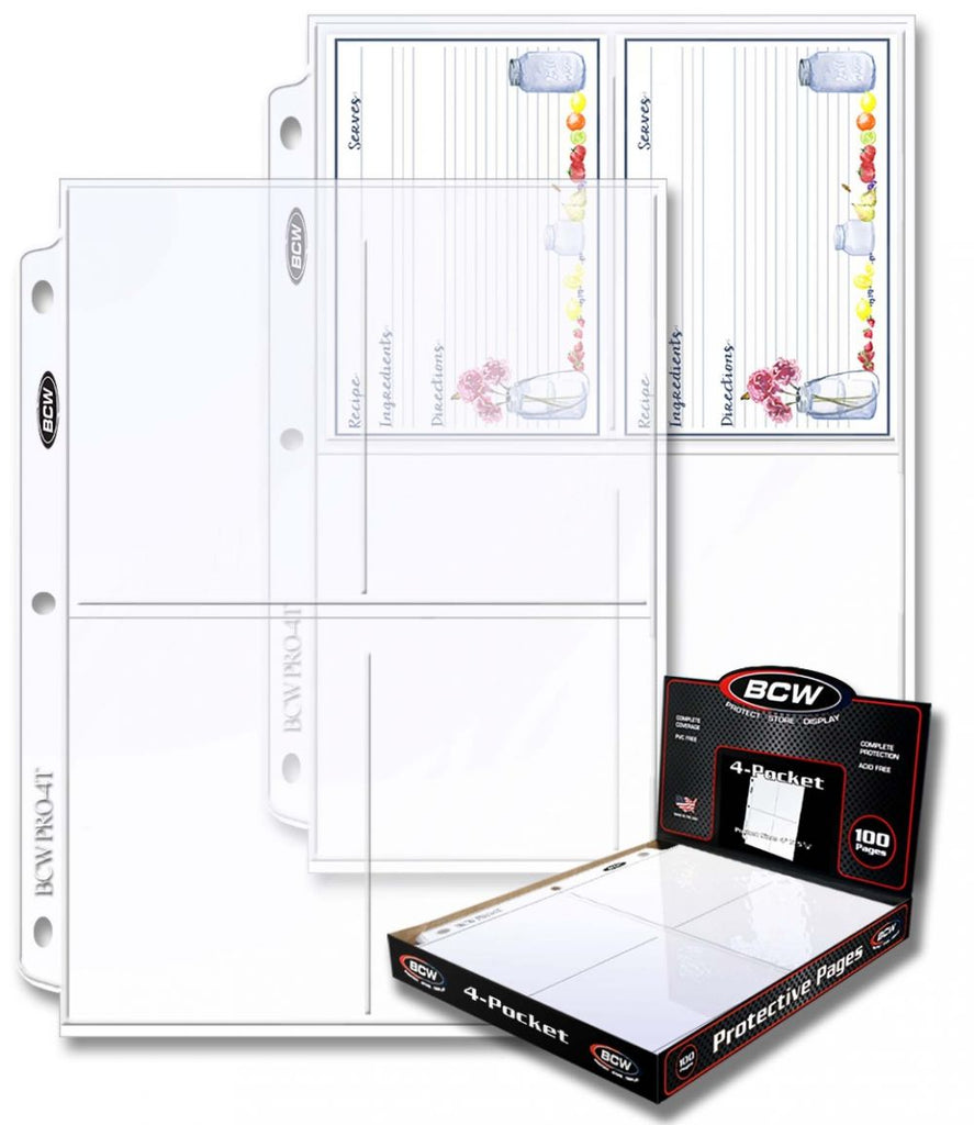 Pro 4-Pocket Photo Page (100 CT. Box)