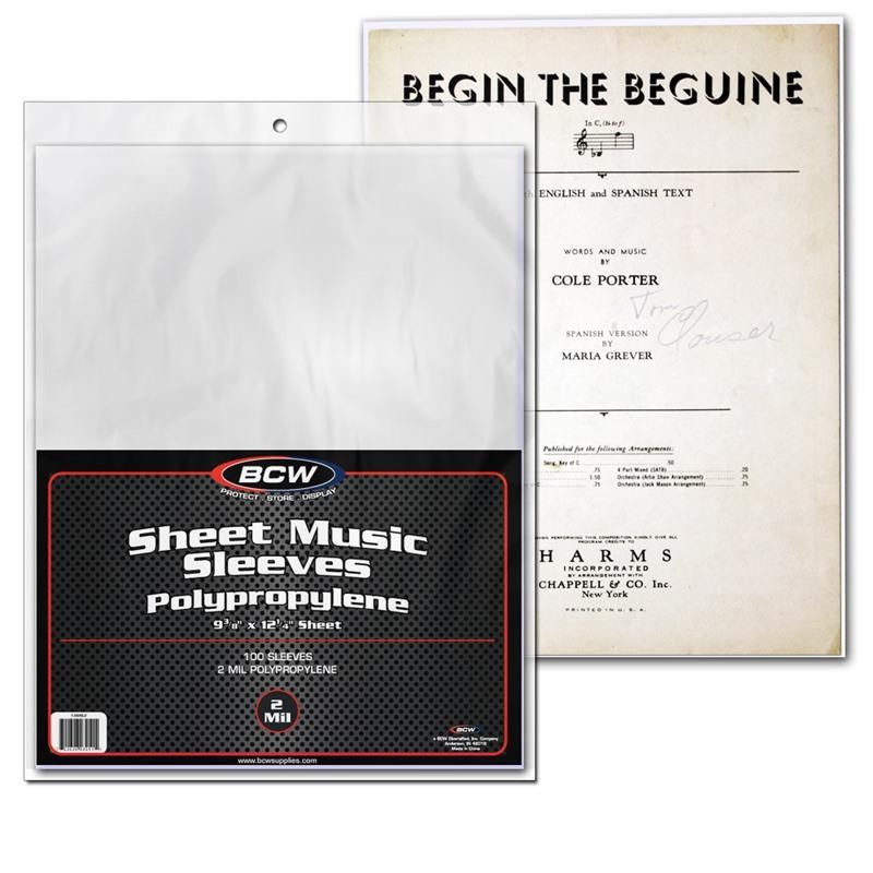 Sheet Music Sleeves