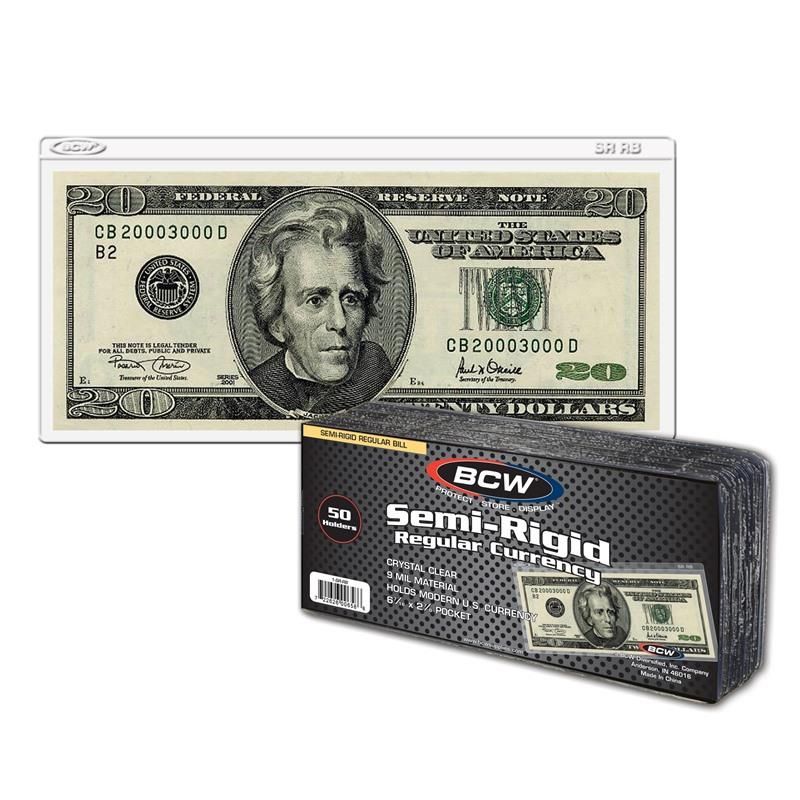 Semi-Rigid Currency Holder - Regular Bill