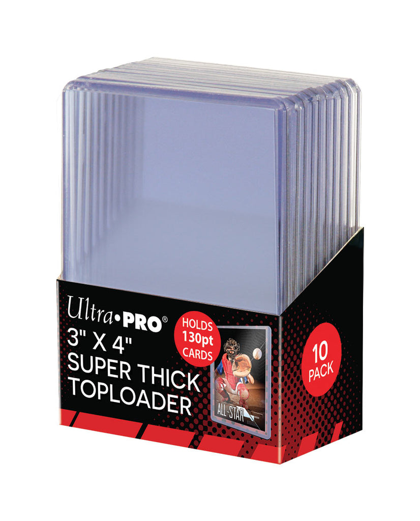 Ultra Pro 3" X 4" Super Thick 130PT Toploader 10ct