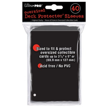 40ct Black Oversized Deck Protectors 40ct