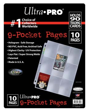 9-Pocket Platinum Page for Standard Size Cards (10 count retail pack)