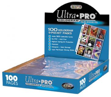 9-Pocket Hologram Series Page for Standard Size Cards, Retail Blue Display