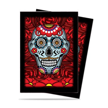 Dia De Los Muertos Blue Skull Standard Deck Protectors 50ct