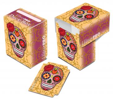 Dia De Los Muertos Pink Skull Deck Box