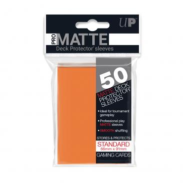 50ct Pro-Matte Orange Standard Deck Protectors