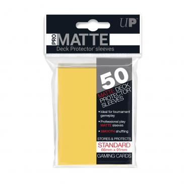 50ct Pro-Matte Yellow Standard Deck Protectors