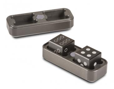 D6 - 2 Dice Set Gravity Dice Original Gunmetal Grey