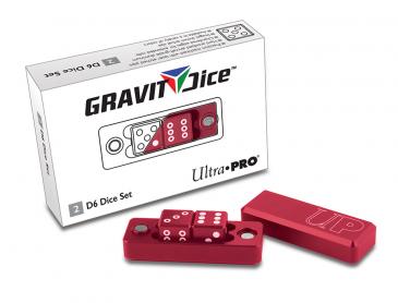 D6 - 2 Dice Set Gravity Dice - Crimson