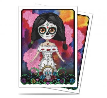 Dia De Los Muertos Doll Standard Size Deck Protector Sleeves 50ct