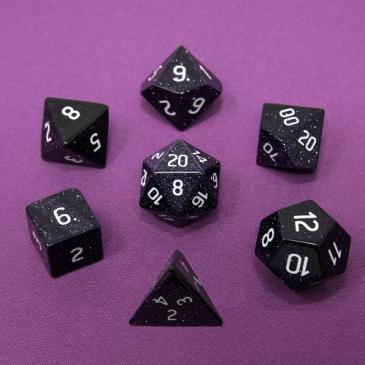 Dice Gemstone 7 RPG Set, Blue Sandstone