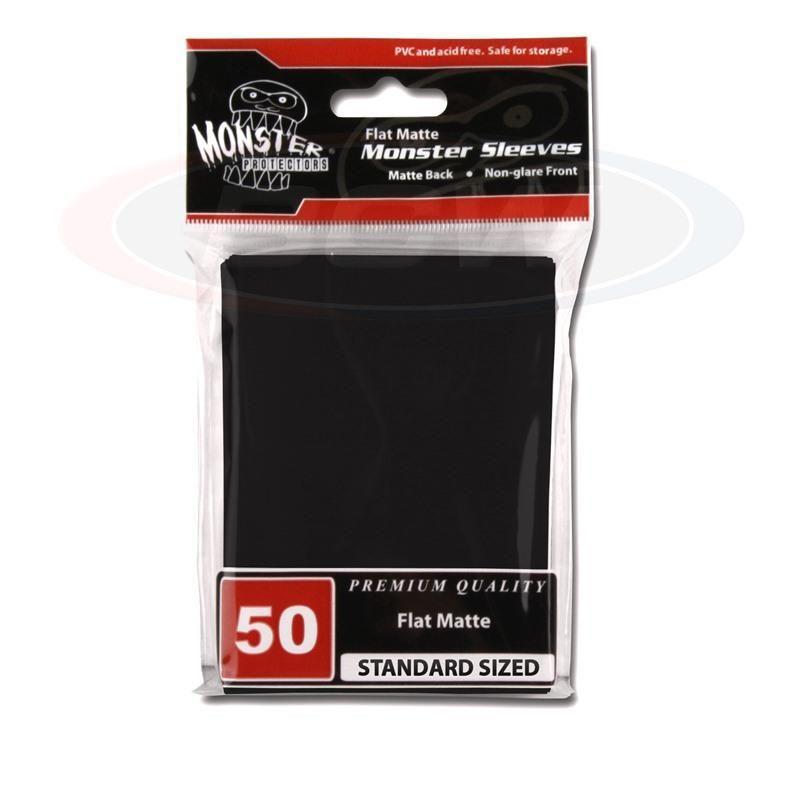 Flat Matte Sleeves - Large - No Logo - Black