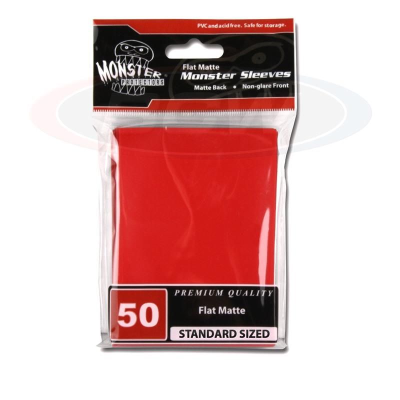 Flat Matte Sleeves - Large - No Logo - Red