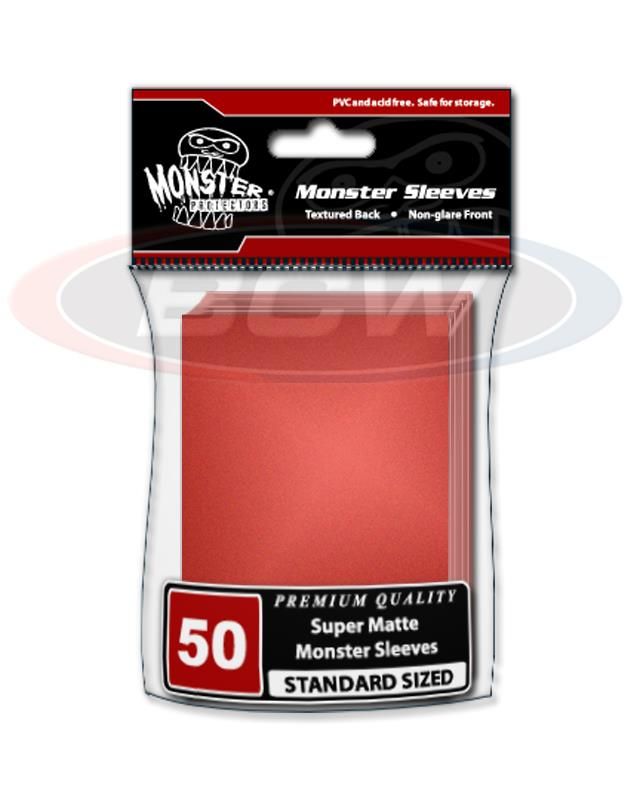 Matte Sleeves - Large - No Logo - Red