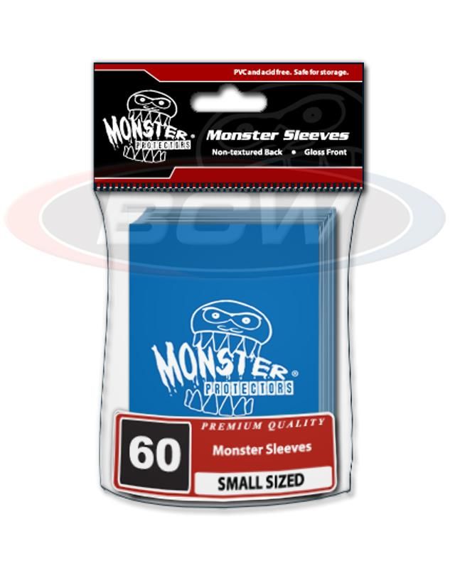 Glossy Sleeves - Small - Monster Logo - Blue