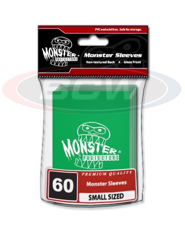 Glossy Sleeves - Small - Monster Logo - Green